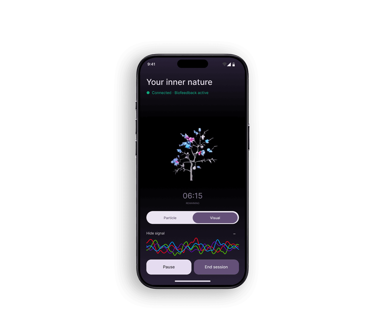 Inner Nature mobile app interface
